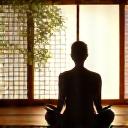 穏やかな瞑想空間で和の要素が取り入れられた風景